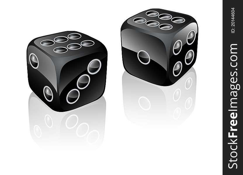 Two dices black