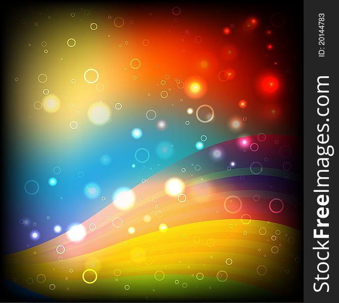 Abstract Luxury Background With Rainbow