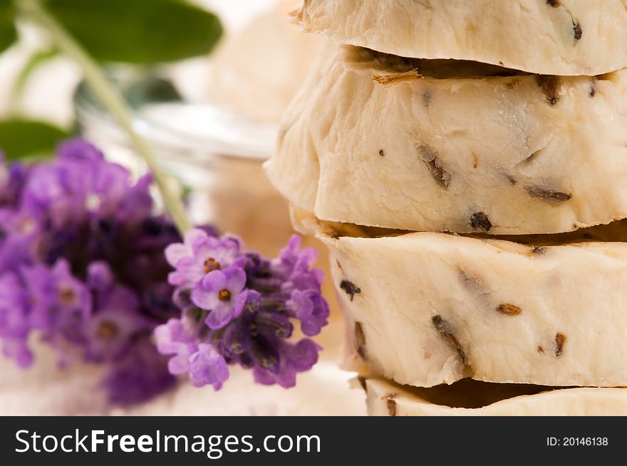 Handmade Soap With Lavender Flowers