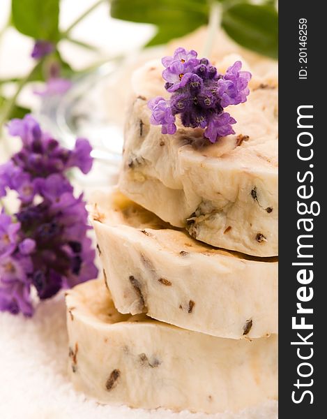 Handmade Soap With Lavender Flowers