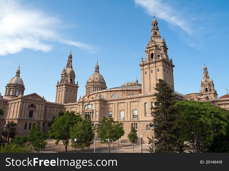Montjuic Royal Palace in Barcelona, Spain