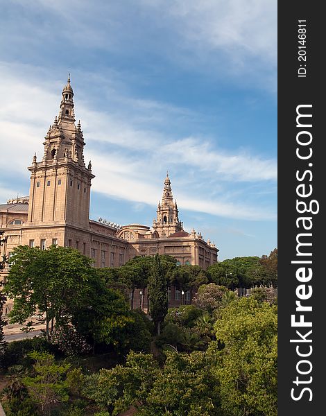 Montjuic Royal Palace in Barcelona, Spain