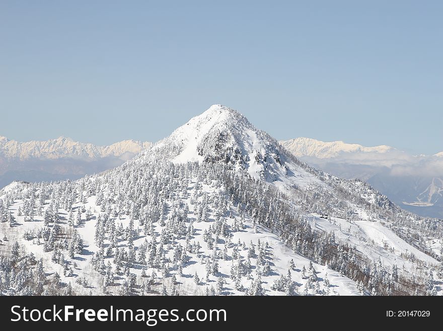 Snow mountain in winter time Japan. Snow mountain in winter time Japan