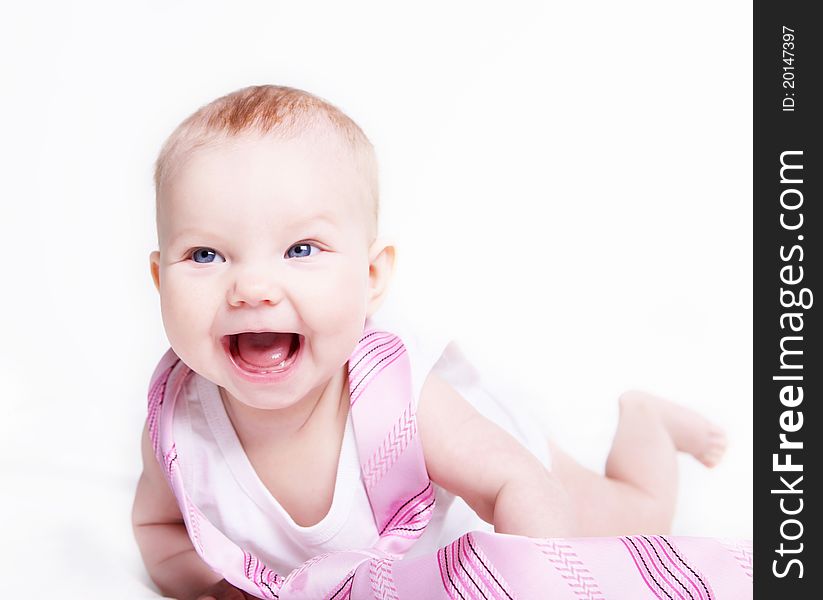 Portrait of a newborn baby girl indoors. Portrait of a newborn baby girl indoors