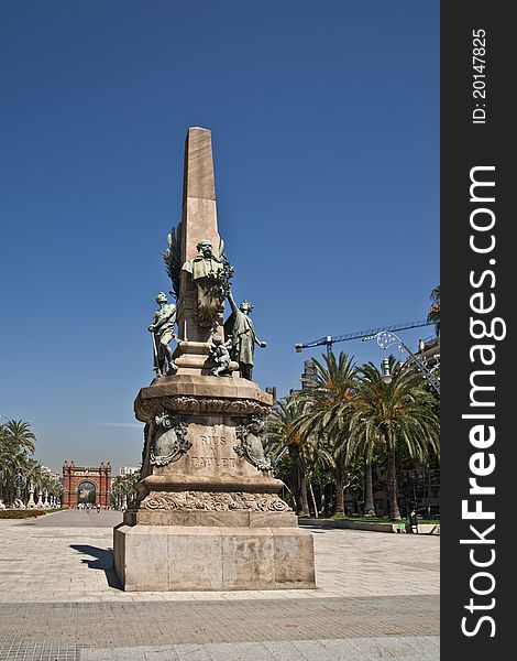 The Arc de Triumf alley in Barcelona