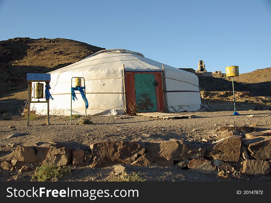 A traditional yurt in Mongolia, in Asia