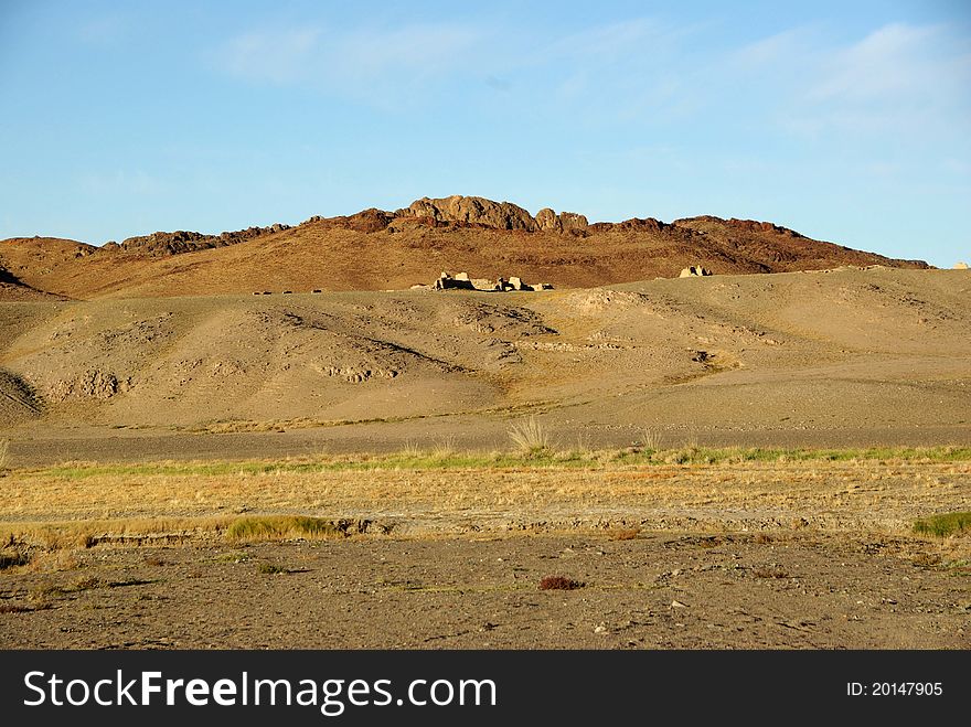 Landscape in Mongolia, in Asia