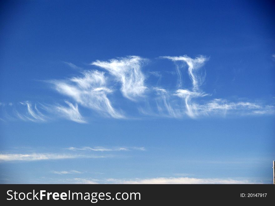 Some clouds in the sky of Mongolia, in Asia. Some clouds in the sky of Mongolia, in Asia