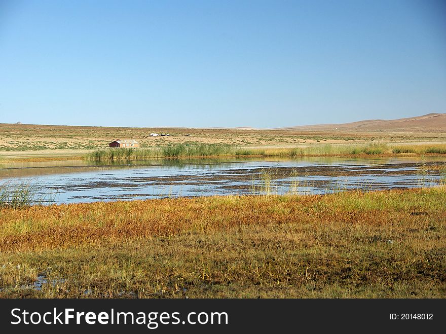 Landscape in Mongolia, in Asia