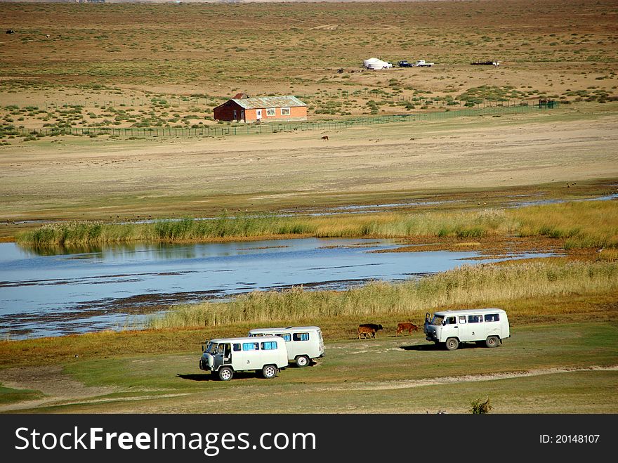 Landscape in Mongolia, in Asia