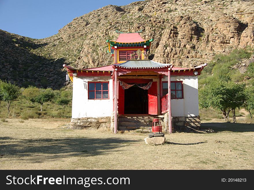 A monastery in Mongolia, in Asia. A monastery in Mongolia, in Asia