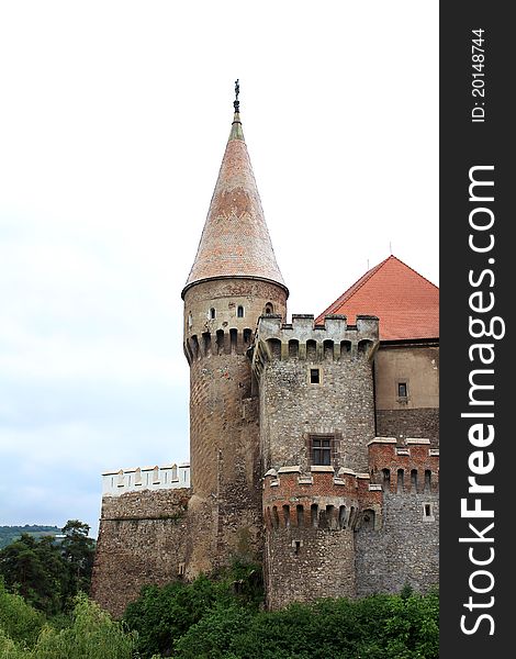 Towers of the old medieval castle in Hunedoara Romania. Towers of the old medieval castle in Hunedoara Romania