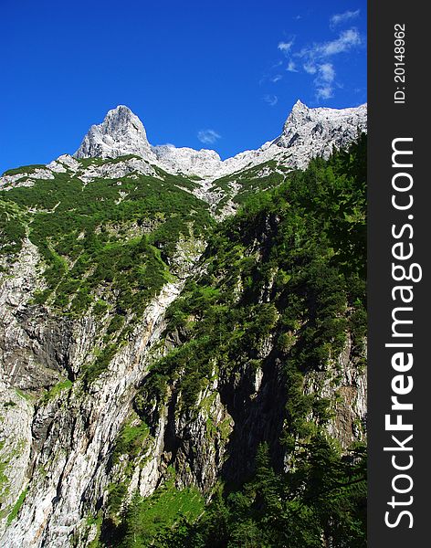 Hiking in the Bavarian Alps in Garmisch Partenkirchen, Germany