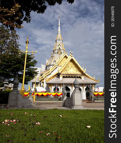 White Church In Thai Temple