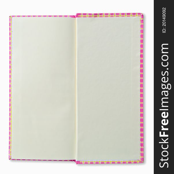Face drawing notebook for background and text on white isolated
