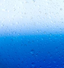 Drops Of Water On Glass Royalty Free Stock Images