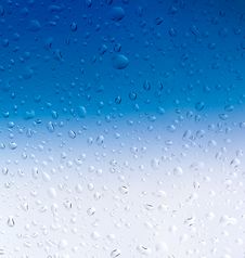 Drops Of Water On Glass Stock Photography