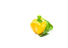 Yellow Sweet Pepper Isolation Stock Image