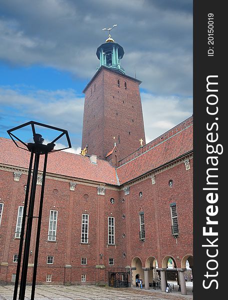 Courtyard of a city town hall in Stockholm, Sweden. Courtyard of a city town hall in Stockholm, Sweden.