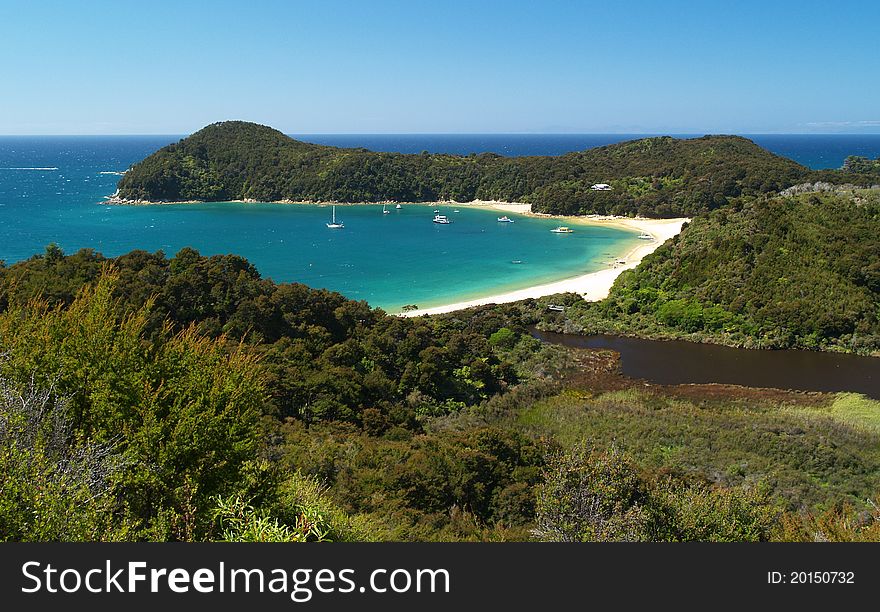 Bay in Abel Tasman national park, South island, New Zealand