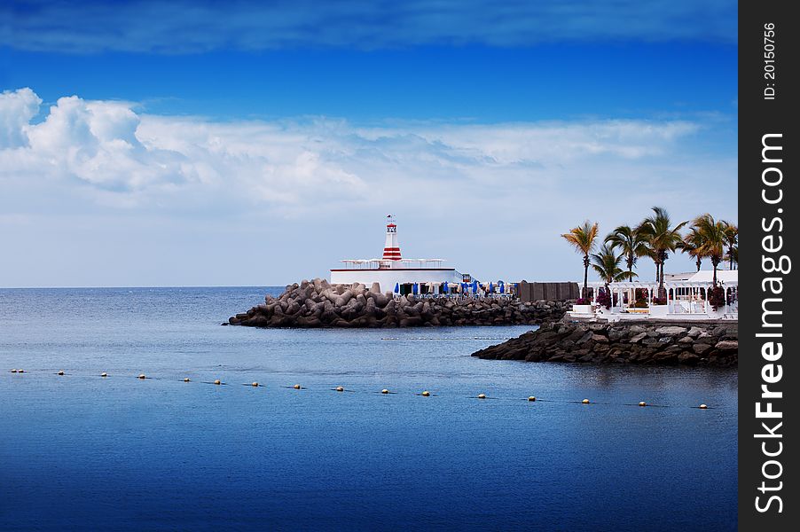 Lighthouse In Sea Coast