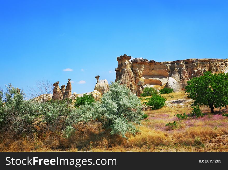 Stone formation in Cappadocia, Turkey