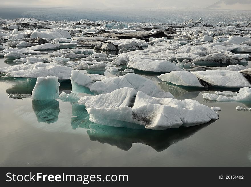 Floating icebergs, famous Jokullsarlon lagoon, Iceland. Floating icebergs, famous Jokullsarlon lagoon, Iceland