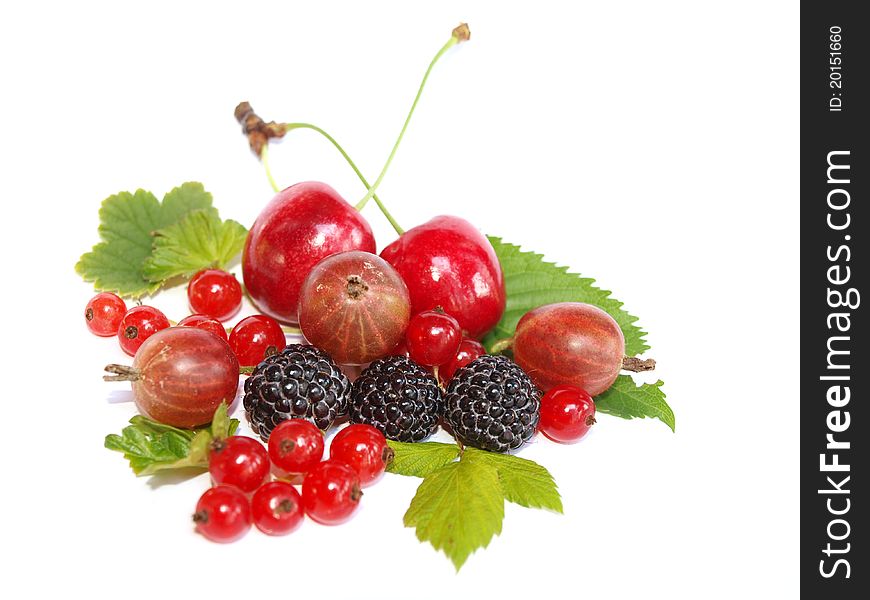 Summer fruits on a background