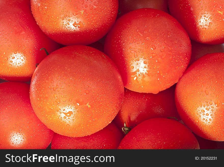A high resolution image of tomatos