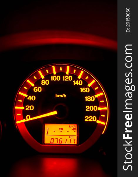 Measure speed in the car