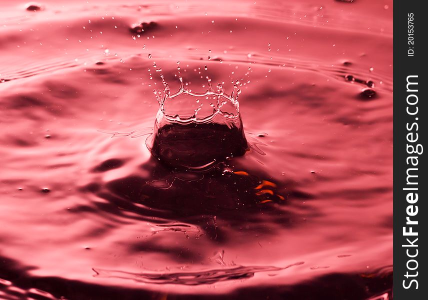 The Splashing Of Red Water