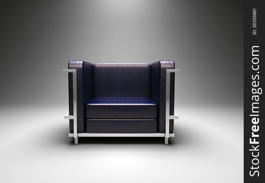 Purple Armchair - 3d Illustration