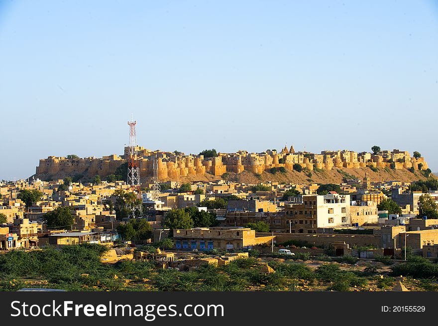 View of Jaisalmer City from a far