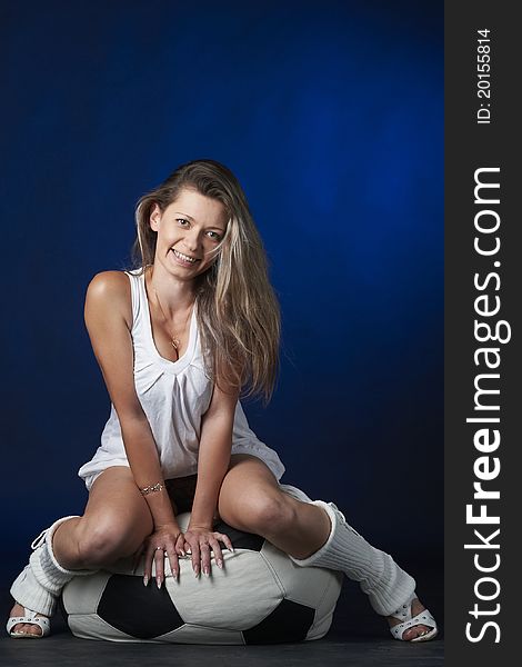 girl in white dress in studio. girl in white dress in studio