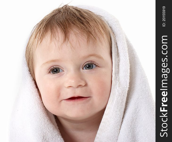 Portrait Of A Beautiful Happy Baby