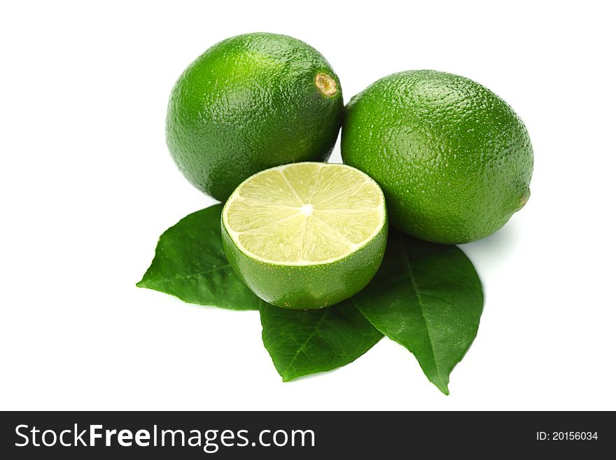 Limes on white