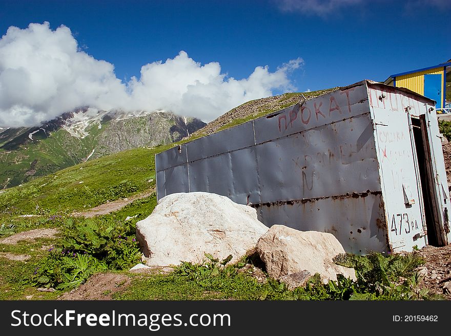 Image of Caucasus Mountains, summer. Image of Caucasus Mountains, summer