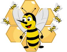 Bizzy Bees Swarming.. Royalty Free Stock Images