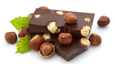 Delicious Chocolate With Nuts Stock Images Delicious Chocolate With Nuts Stock Images