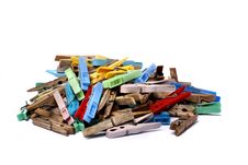 Colorful Cloth Pegs Royalty Free Stock Image
