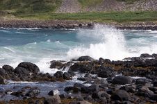 Wave Crashing - Giants Causeway Royalty Free Stock Image Wave Crashing - Giants Causeway Royalty Free Stock Image