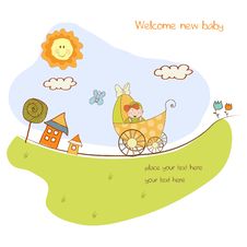 Baby Girl Shower Announcement Card Royalty Free Stock Photo Baby Girl Shower Announcement Card Royalty Free Stock Photo