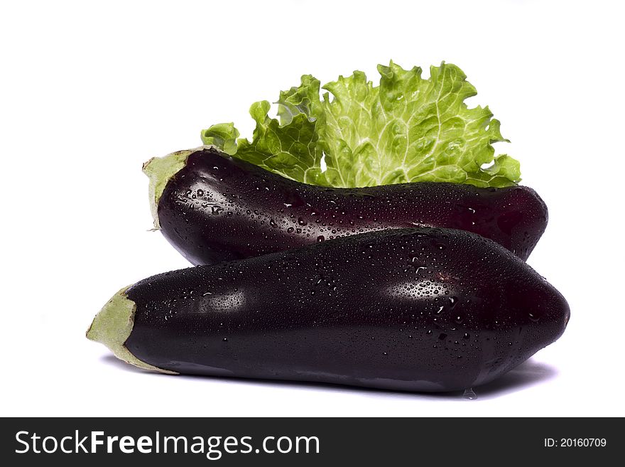 Eggplant On White Background