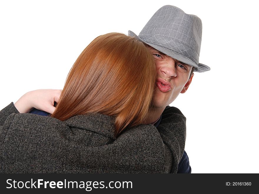Hugging Couple  S Portrait
