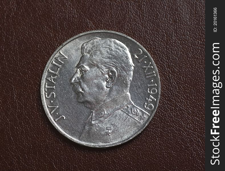 Old czech silver koruna coin. Old czech silver koruna coin