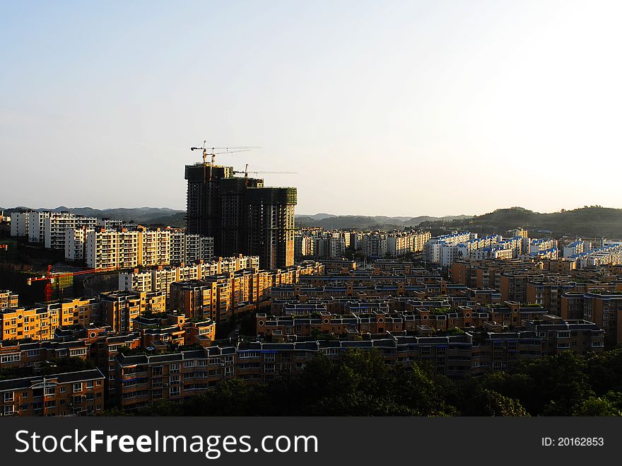 West China is constructing housing