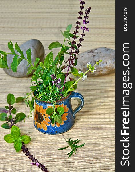 Fresh mediterranean herbs