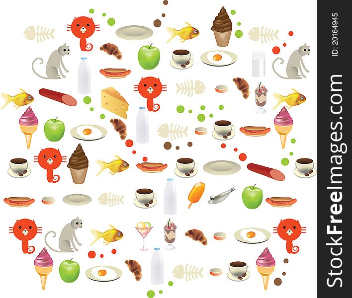 20 different vector images for breakfast theme. 20 different vector images for breakfast theme