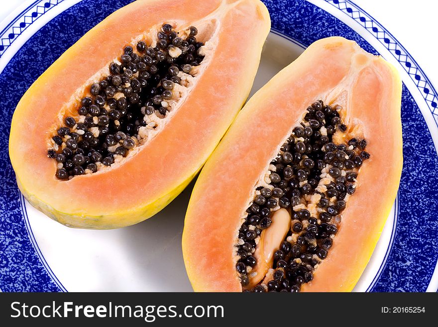 Papaya Fruit Sliced