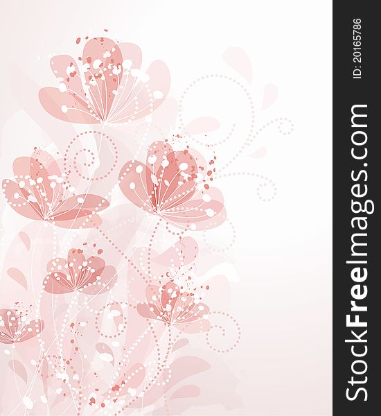 Delicate pastel flowers. Floral background.